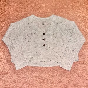American Eagle Outfitters Speckled V-Neck Sweater